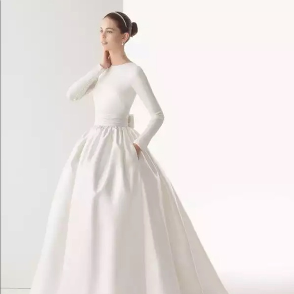 Custom Muslim LDS Modest longsleeved wedding gown - Picture 5 of 7